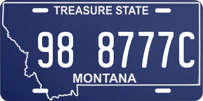 MT license plate 988777C