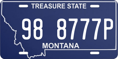 MT license plate 988777P