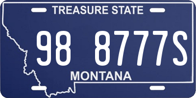 MT license plate 988777S