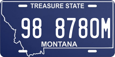 MT license plate 988780M