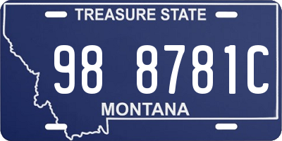 MT license plate 988781C