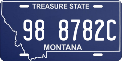 MT license plate 988782C