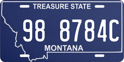 MT license plate 988784C