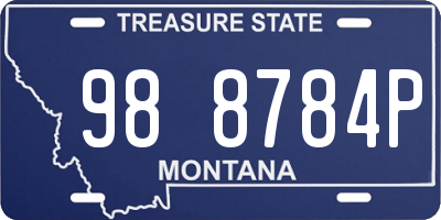 MT license plate 988784P