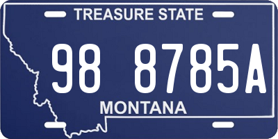 MT license plate 988785A