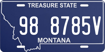 MT license plate 988785V