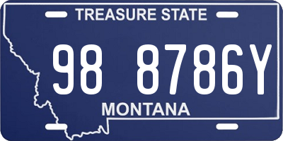 MT license plate 988786Y