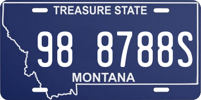 MT license plate 988788S