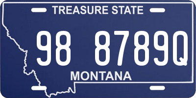 MT license plate 988789Q