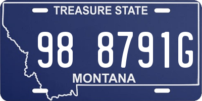 MT license plate 988791G