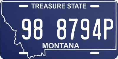 MT license plate 988794P