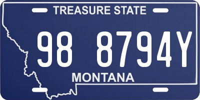 MT license plate 988794Y