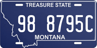 MT license plate 988795C