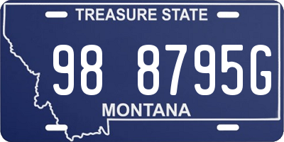 MT license plate 988795G
