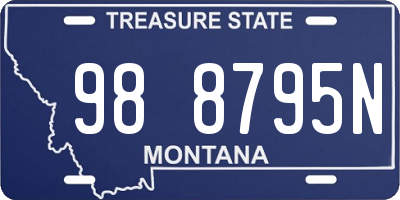 MT license plate 988795N