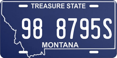 MT license plate 988795S