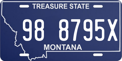 MT license plate 988795X