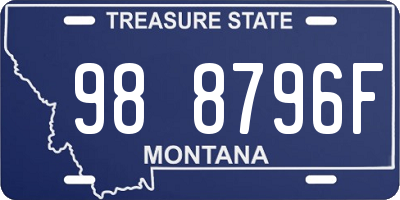 MT license plate 988796F