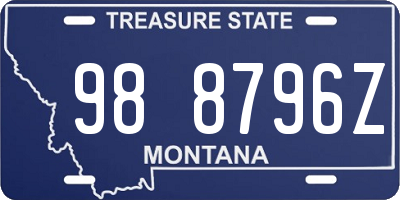 MT license plate 988796Z