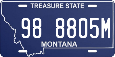 MT license plate 988805M
