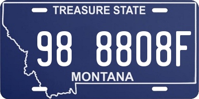 MT license plate 988808F