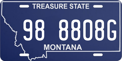 MT license plate 988808G