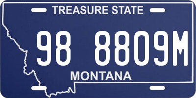 MT license plate 988809M