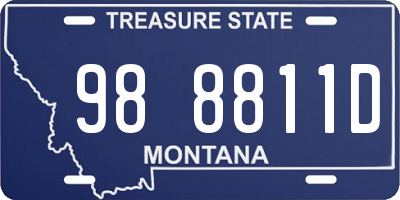 MT license plate 988811D