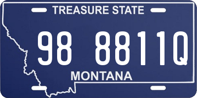 MT license plate 988811Q