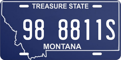 MT license plate 988811S