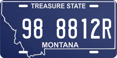 MT license plate 988812R