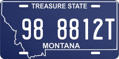 MT license plate 988812T