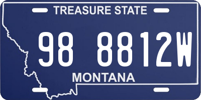 MT license plate 988812W