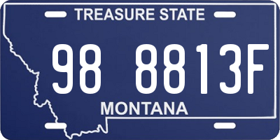 MT license plate 988813F