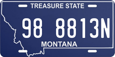 MT license plate 988813N