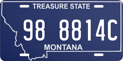 MT license plate 988814C