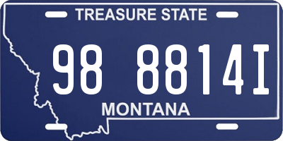 MT license plate 988814I