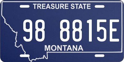 MT license plate 988815E