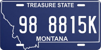 MT license plate 988815K