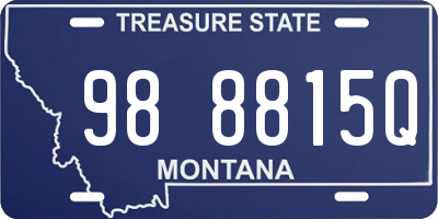 MT license plate 988815Q