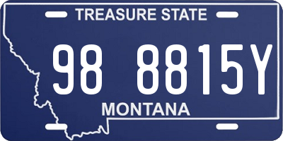 MT license plate 988815Y