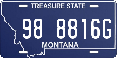 MT license plate 988816G