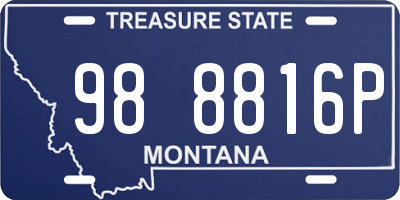 MT license plate 988816P