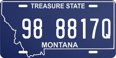 MT license plate 988817Q