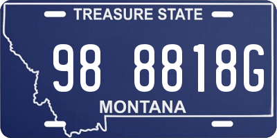 MT license plate 988818G