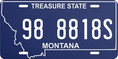 MT license plate 988818S