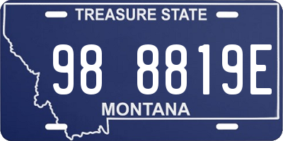 MT license plate 988819E