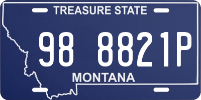 MT license plate 988821P