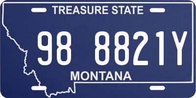 MT license plate 988821Y