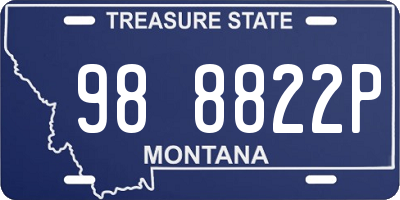 MT license plate 988822P